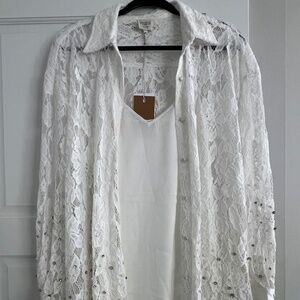 Hemant & Nandita white lace dress Size S never worn!
